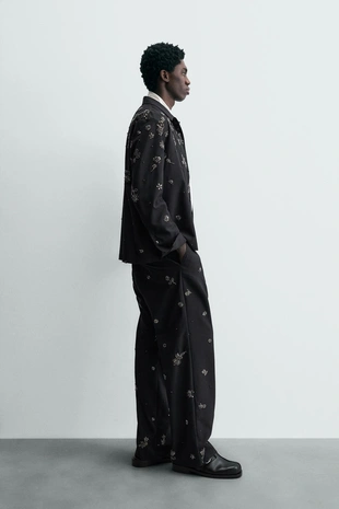 Брюки свободного кроя с пайетками LIMITED EDITION- Заказать в России