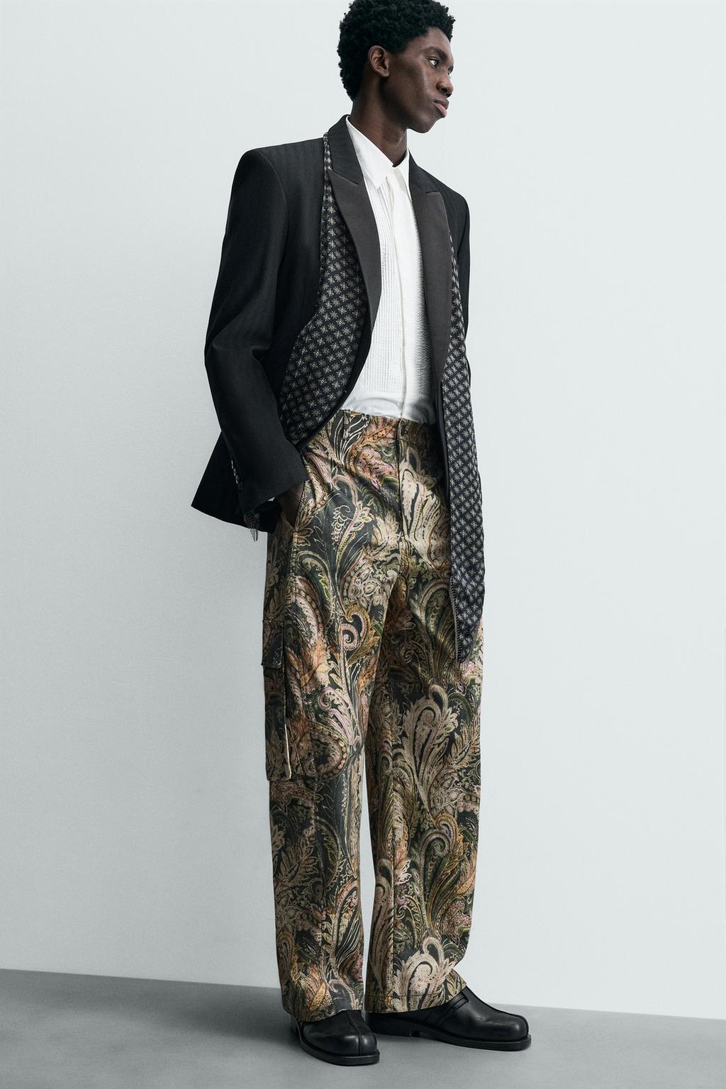 Брюки limited edition с карманами и принтом paisley