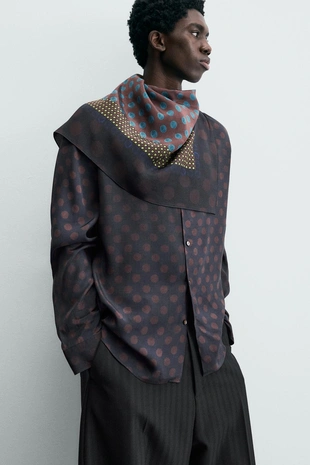 Рубашка с принтом шарф-платок LIMITED EDITION- Заказать в России
