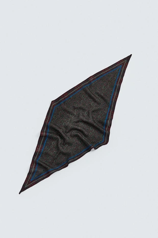 Шерстяной шелковый платок с орнаментом (LIMITED EDITION)- Заказать в России
