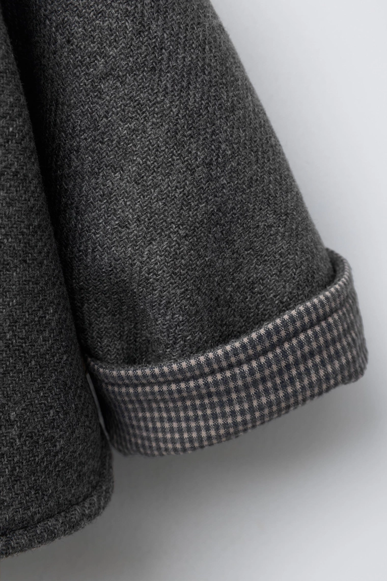 Пальто из шерсти с капюшоном manteco