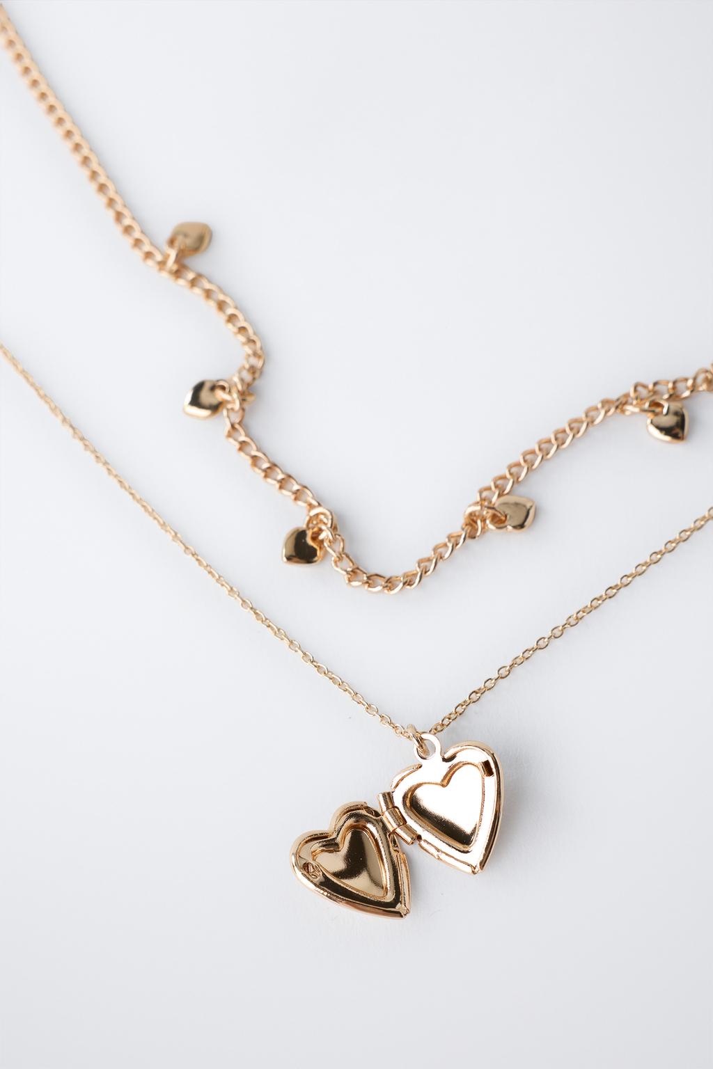 Набор из двух сердец на цепочке