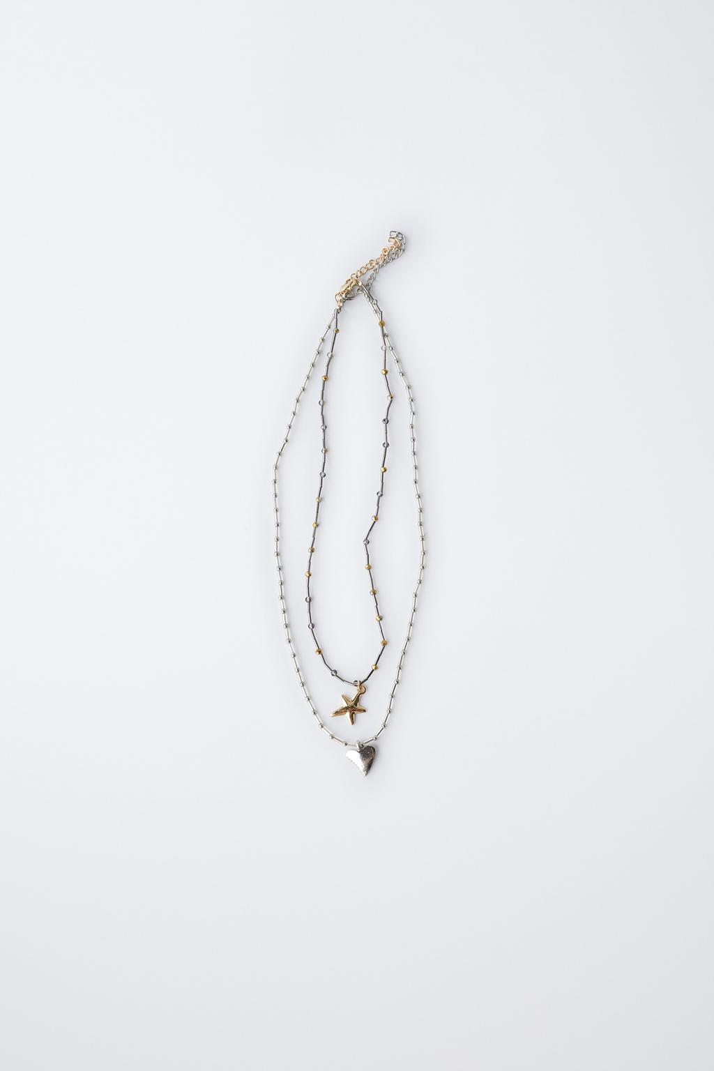 НАБОР ИЗ ДВУХ ОЖЕРЕЛИЙ «СЕРДЦЕ И ЗВЕЗДА»