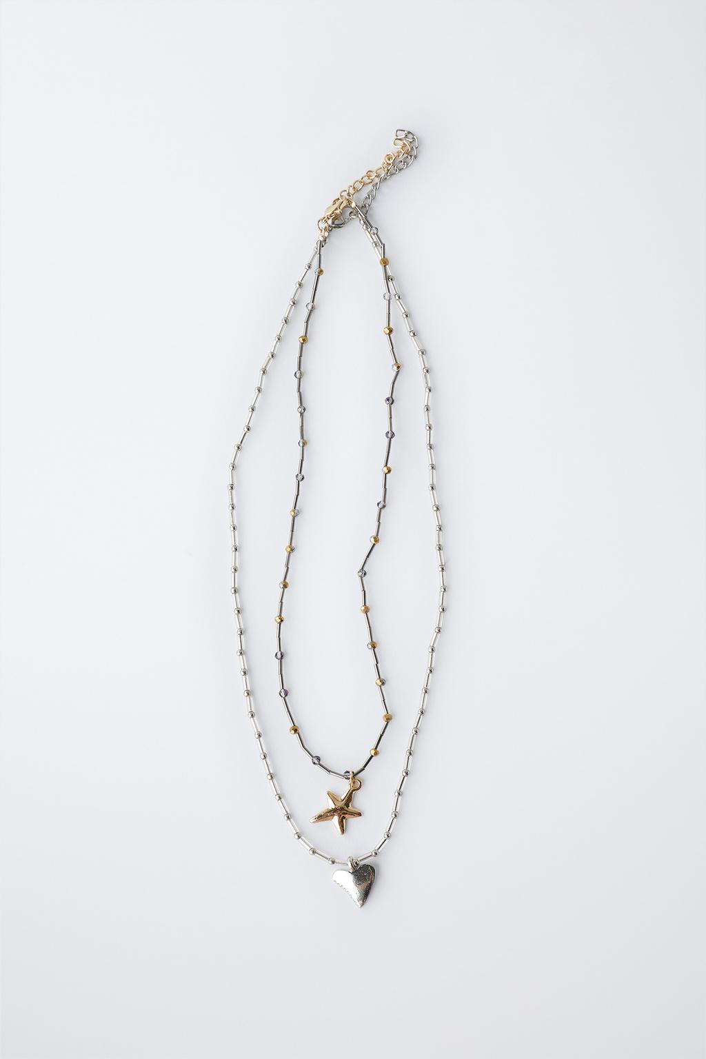 НАБОР ИЗ ДВУХ ОЖЕРЕЛИЙ «СЕРДЦЕ И ЗВЕЗДА»