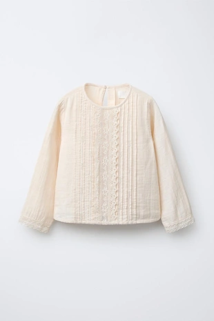 Рубашка с вышивкой и бусинами- Заказать в России