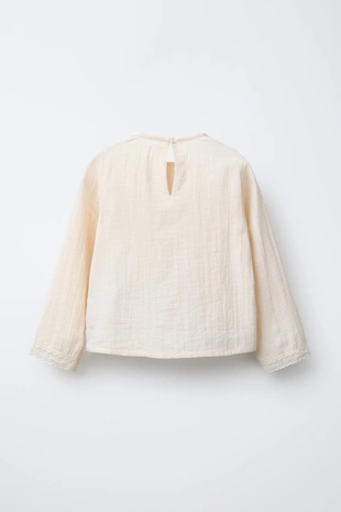 Рубашка с вышивкой и бусинами- Заказать в России