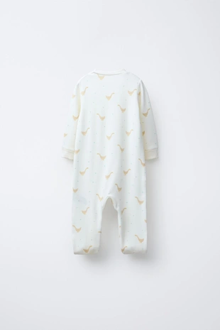 Теплый комбинезон с узором «гуси» и регулируемыми штанинами- Заказать в России