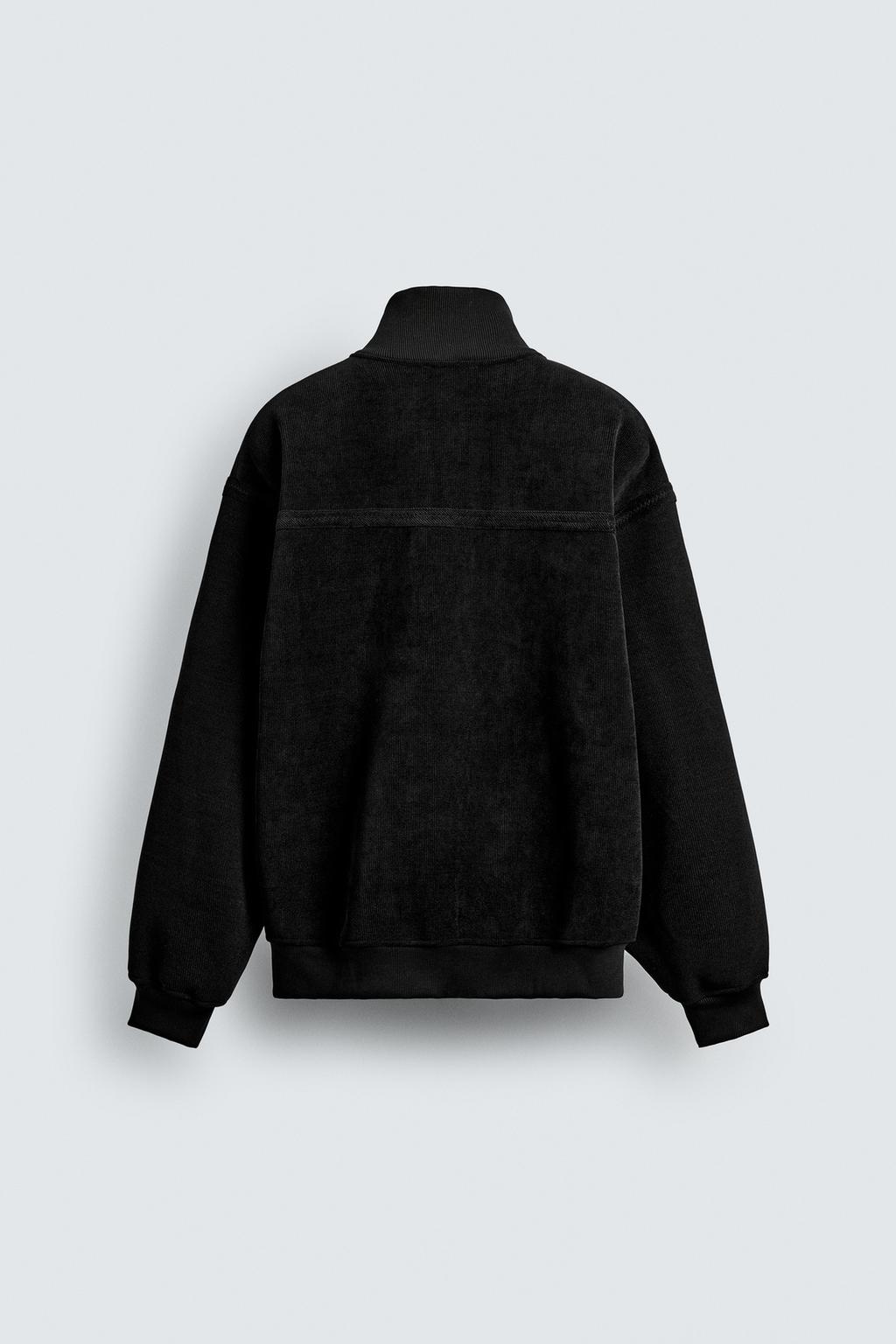 ТОЛСТОВКА ВЕЛЬВЕТОВАЯ С МОЛНИЕЙ И ВОРОТНИКОМ