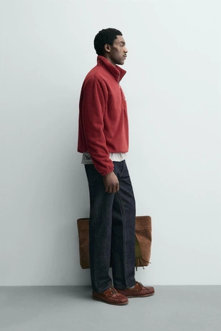 Толстовка из поларфлиса с воротником на молнии- Заказать в России