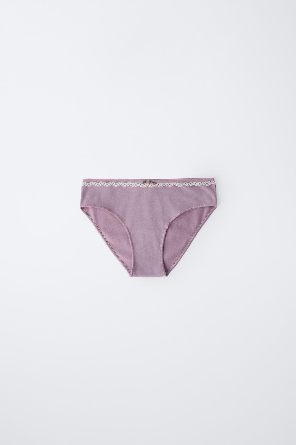 6-14 ЛЕТ/ НАБОР ИЗ ШЕСТИ ТРУСОВ С КРУЖЕВОМ