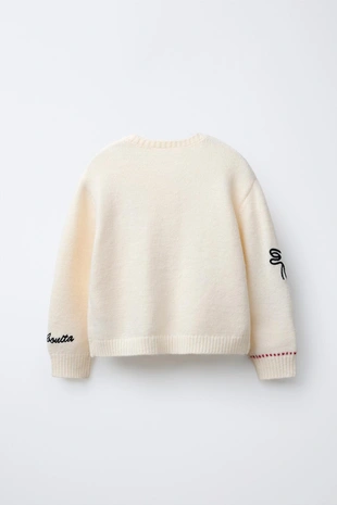 Вязаный кардиган с вышивкой- Заказать в России