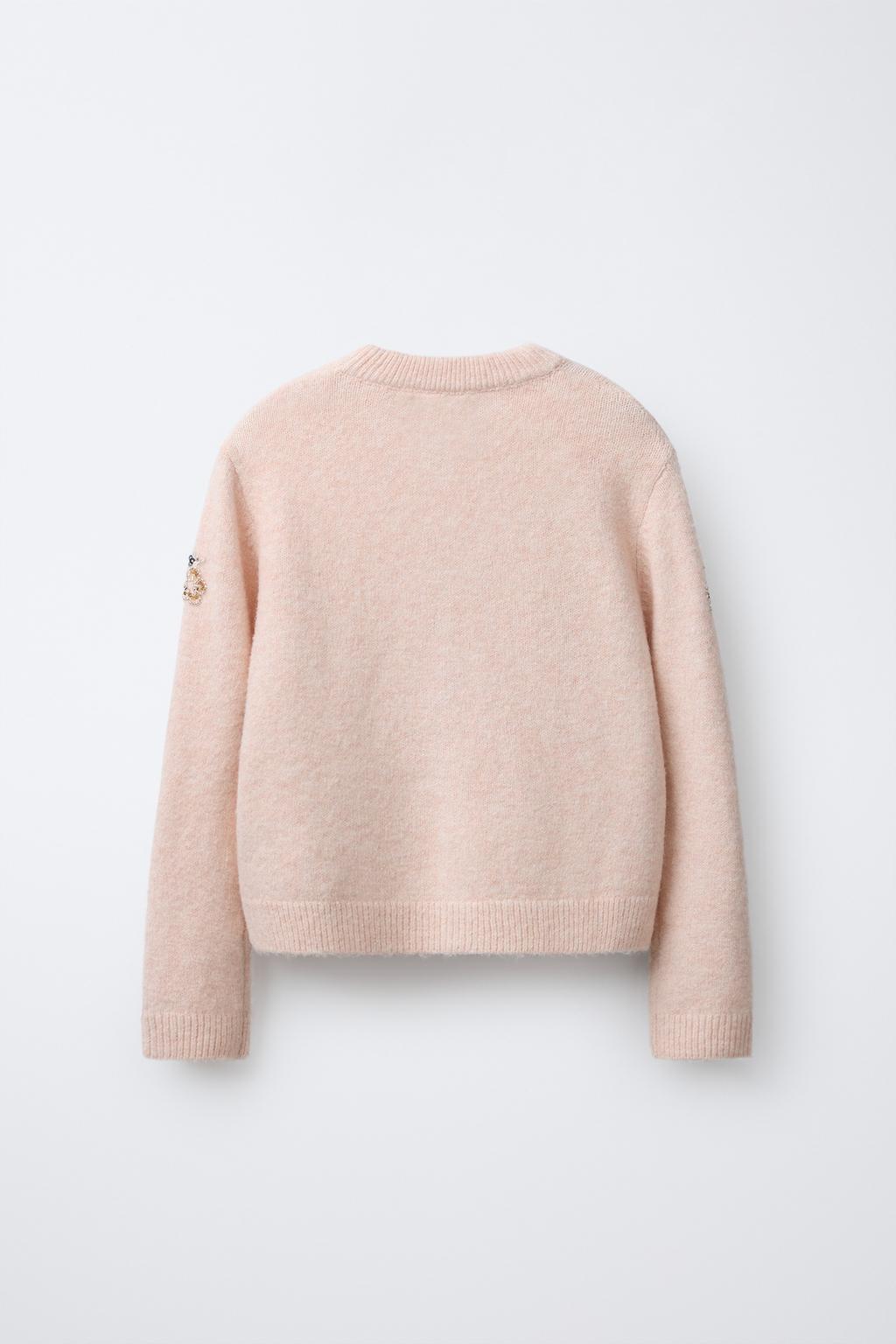 КАРДИГАН С ЦВЕТОЧНЫМИ БУСИНАМИ