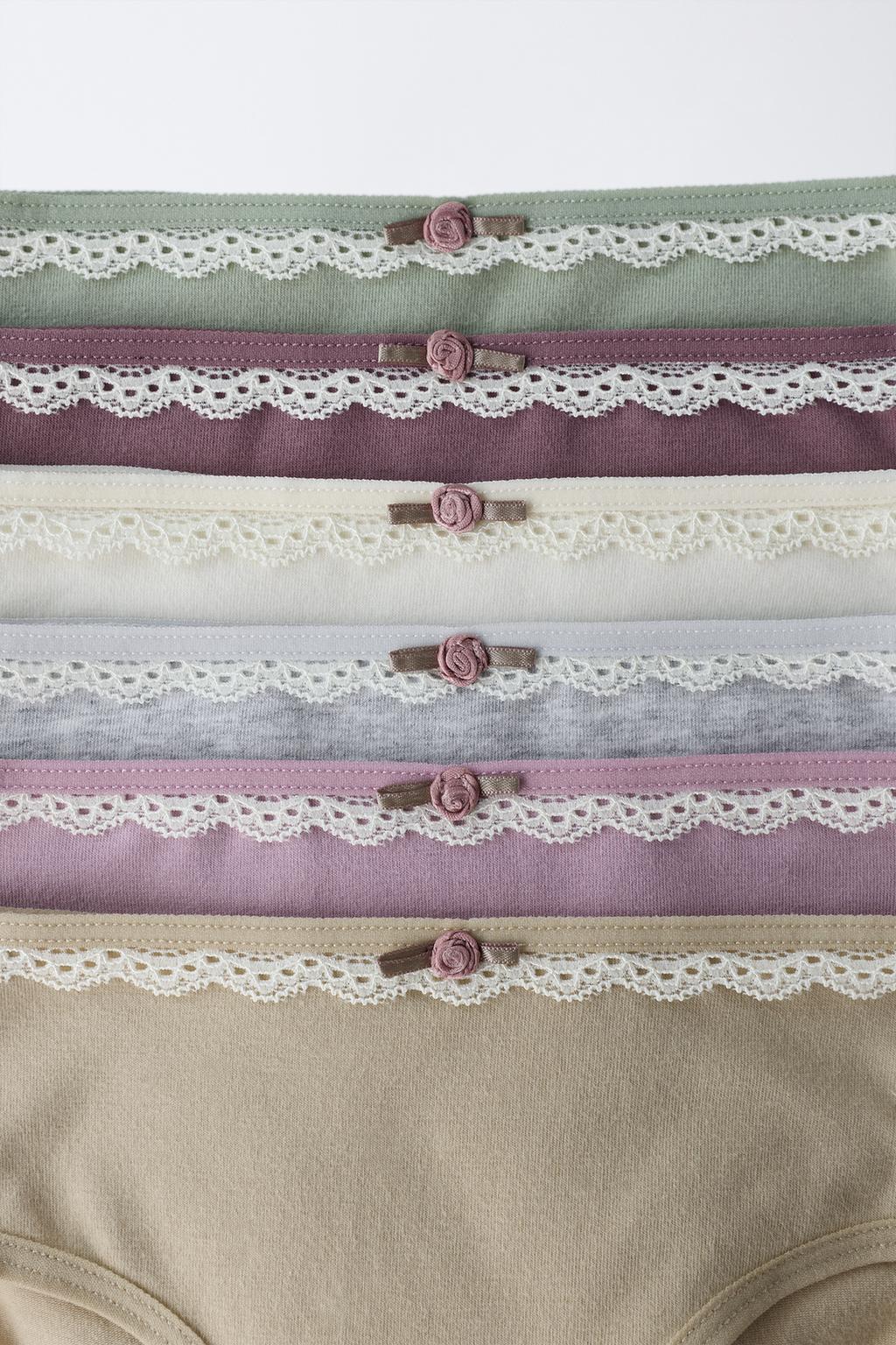 1,5–6 ЛЕТ/ НАБОР ИЗ ШЕСТИ ТРУСОВ С КРУЖЕВОМ