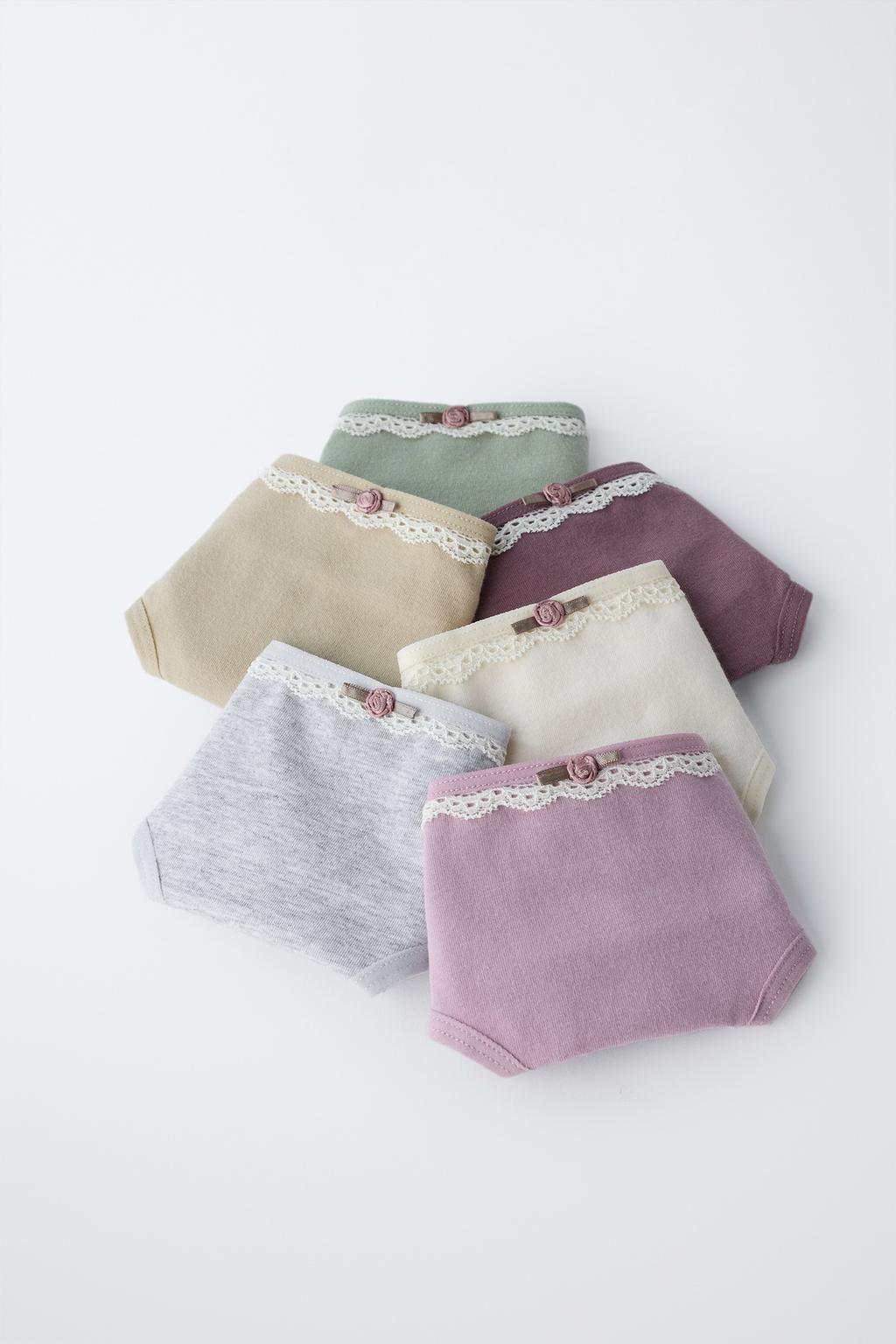1,5–6 ЛЕТ/ НАБОР ИЗ ШЕСТИ ТРУСОВ С КРУЖЕВОМ