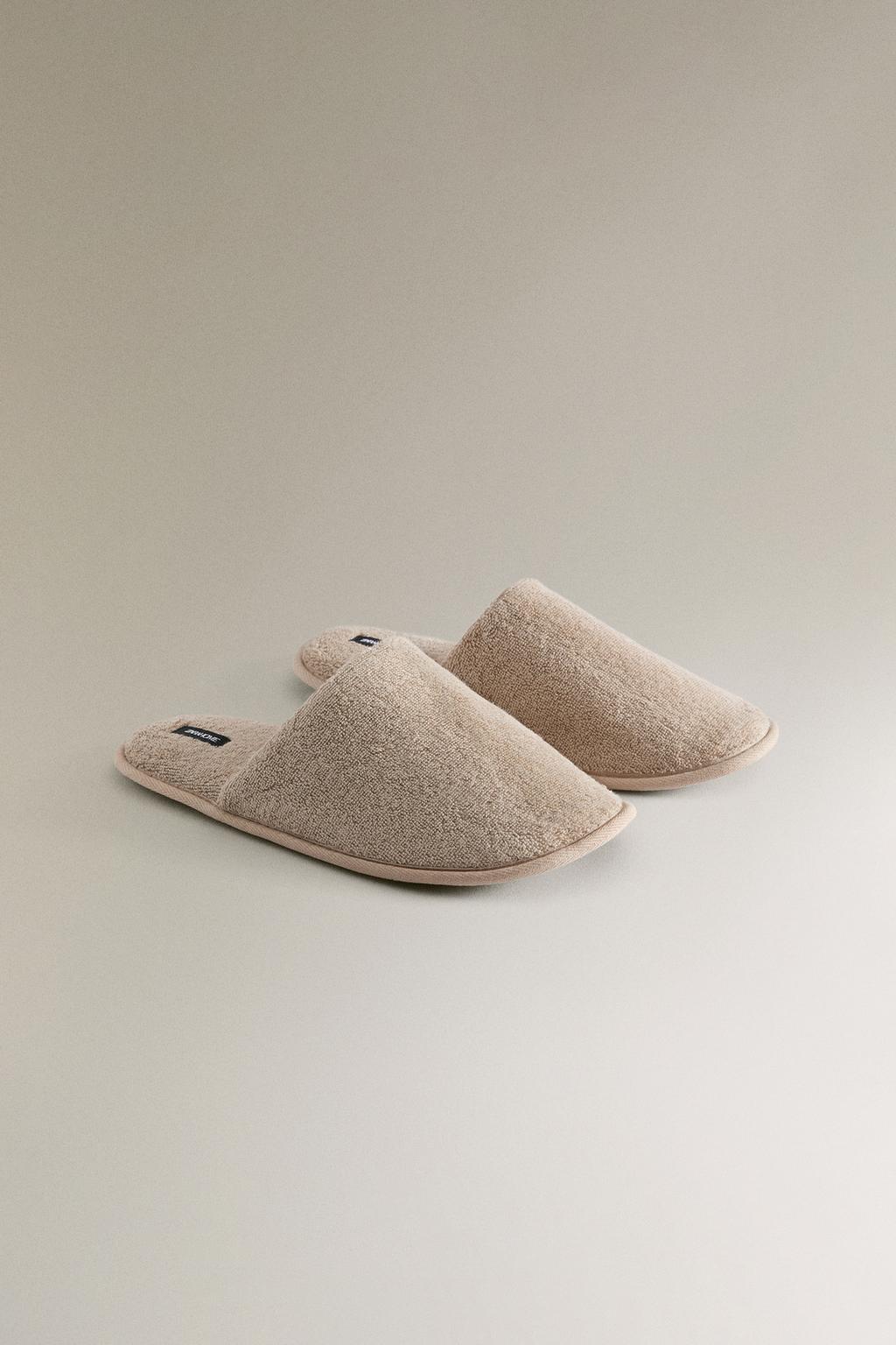 Туфли-сабо из махрового полотна