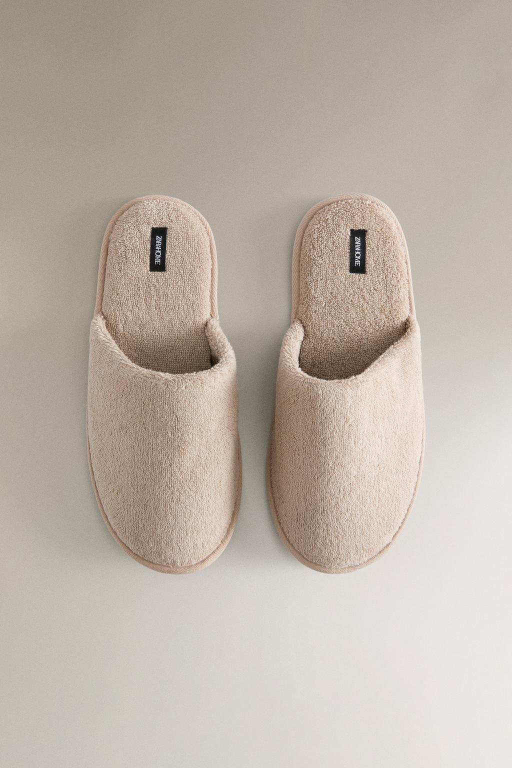 Туфли-сабо из махрового полотна