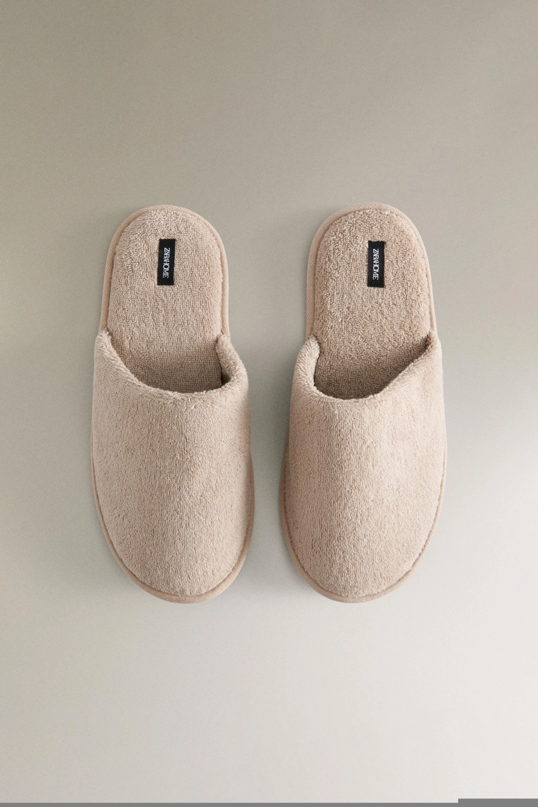 Тапочки для ванной из махровой ткани