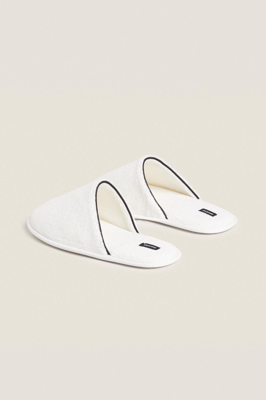 Тапочки из махрового хлопка с обрамлением