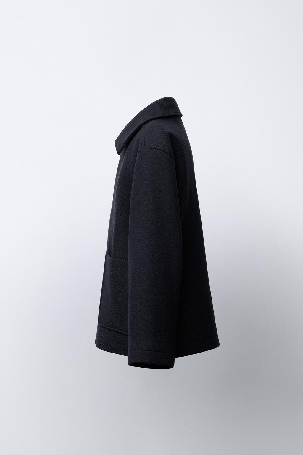 КОРОТКАЯ КУРТКА ИЗ СМЕСОВОЙ ШЕРСТИ