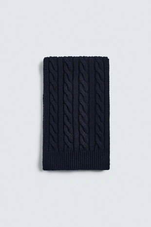 Шарф с косами из 100% шерсти- Заказать в России