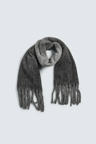 Шарф с начесом и бахромой- Заказать в России