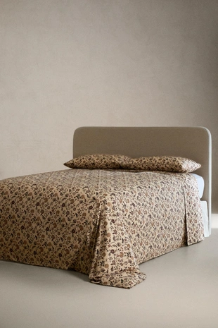 Чехол для одеяла из сатина с цветочным принтом- Заказать в России