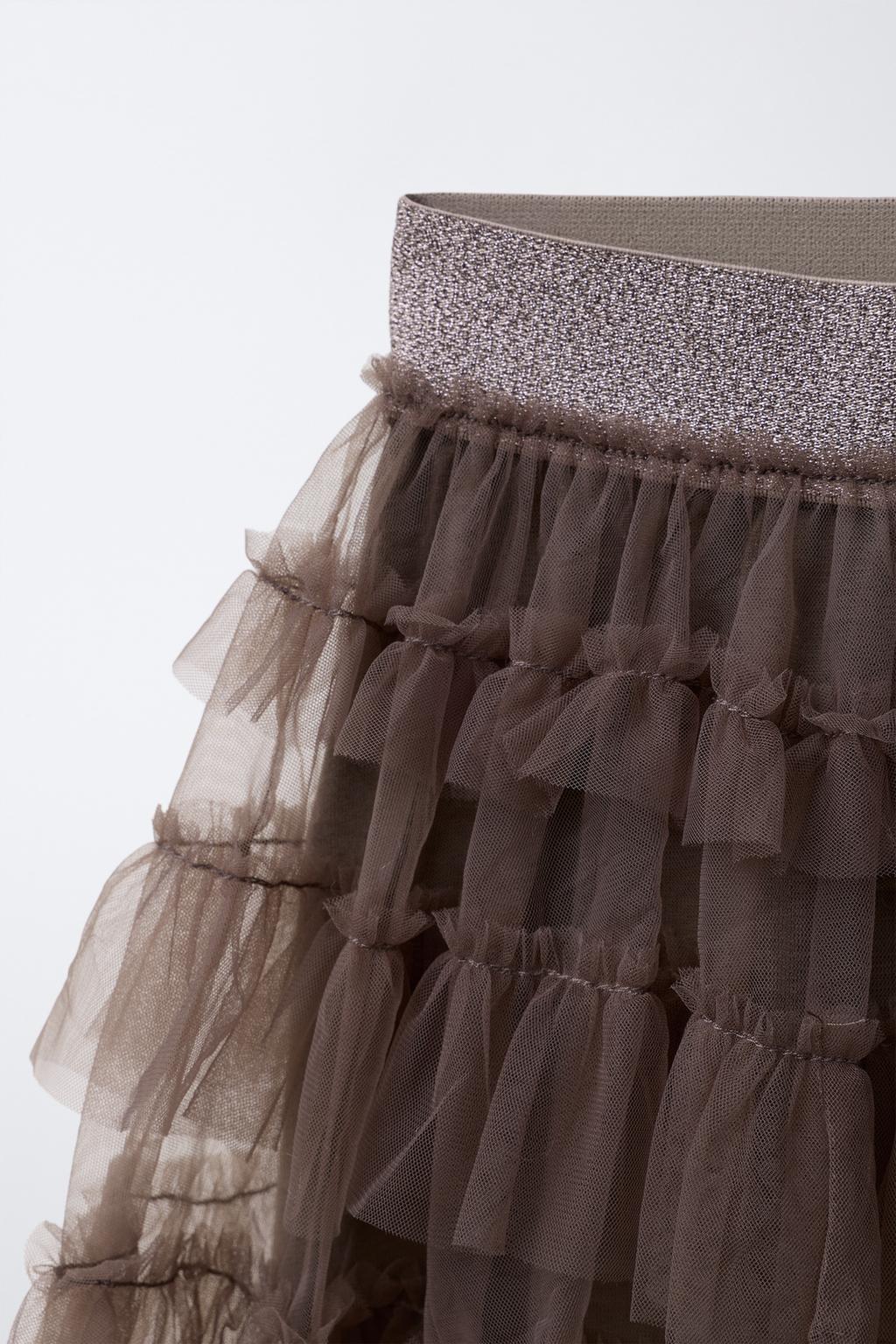 ЮБКА ИЗ ПОЛУПРОЗРАЧНОЙ ТКАНИ