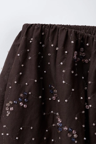 Юбка-шорты с бусинами- Заказать в России