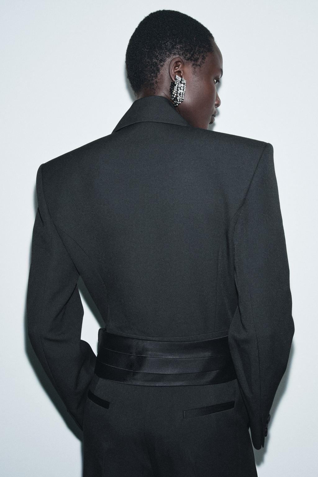 КОМБИНЕЗОН СО СМОКИНГОМ И ПОЯСОМ — ZW COLLECTION LIMITED EDITION