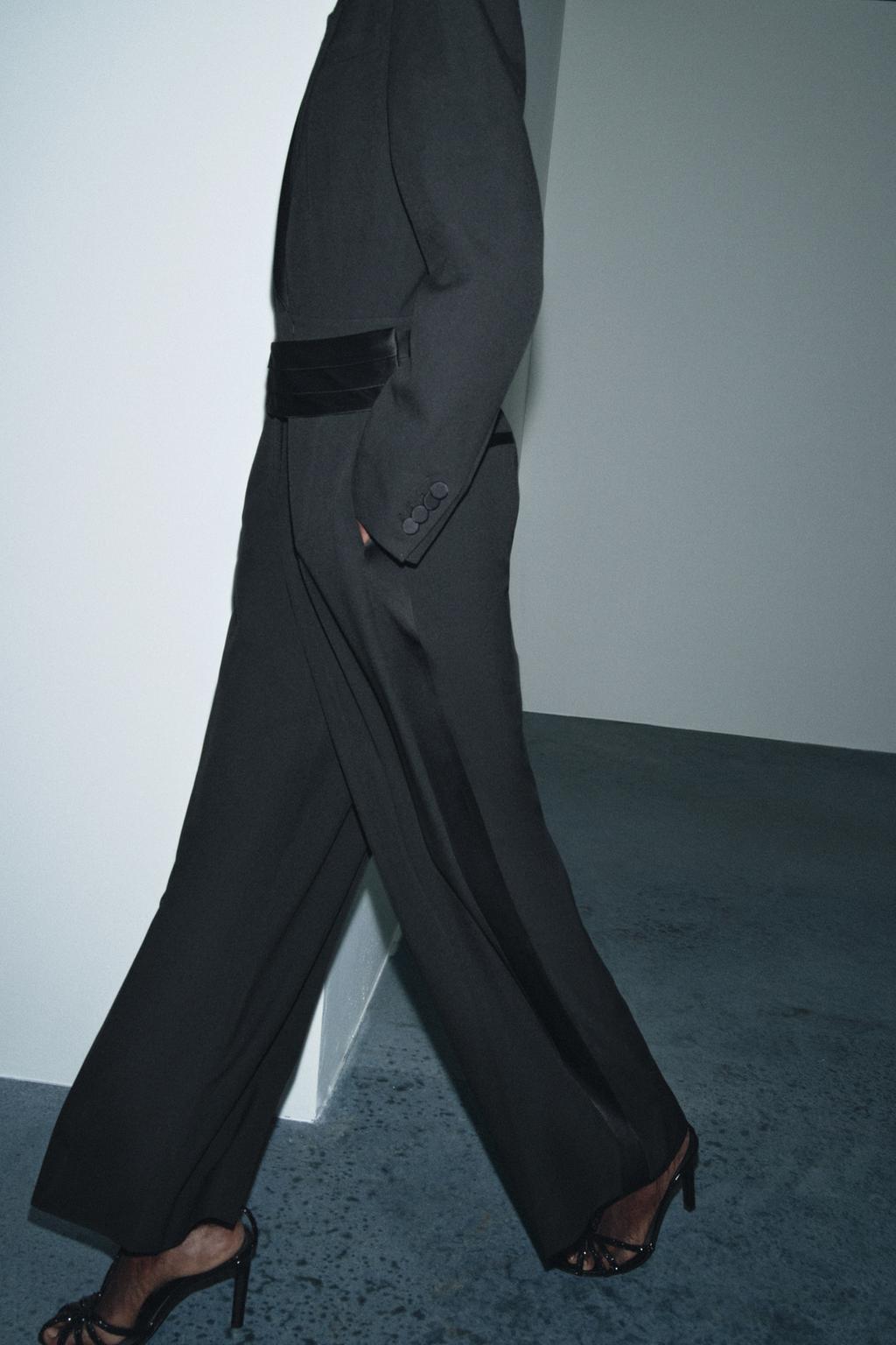 КОМБИНЕЗОН СО СМОКИНГОМ И ПОЯСОМ — ZW COLLECTION LIMITED EDITION