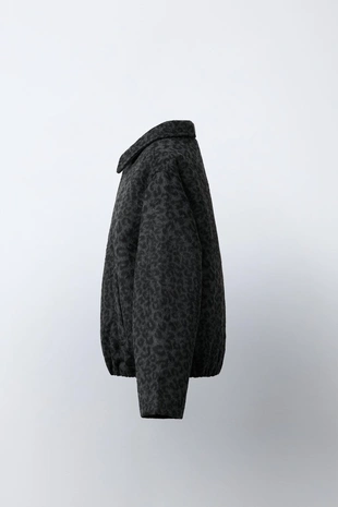 Куртка из синтетической шерсти с анималистическим принтом- Заказать в России