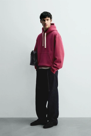 Худи с контрастной прострочкой- Заказать в России