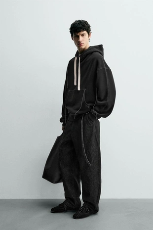 Худи с контрастной прошивкой- Заказать в России