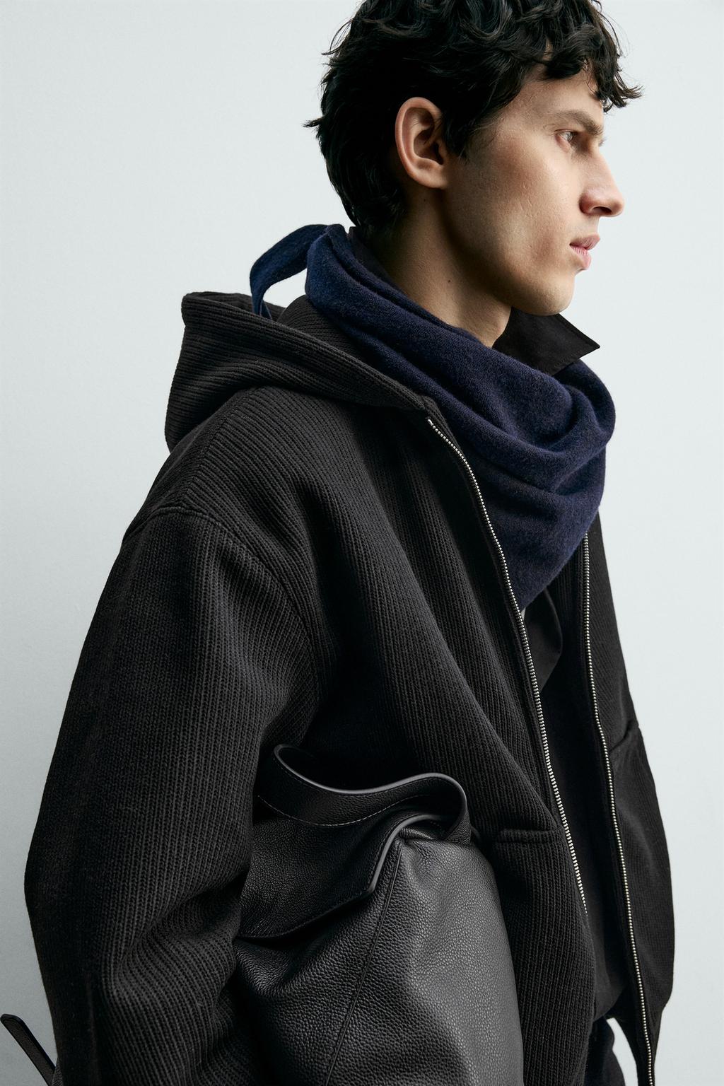 ТОЛСТОВКА С КАПЮШОНОМ И МОЛНИЕЙ В РУБЧИК