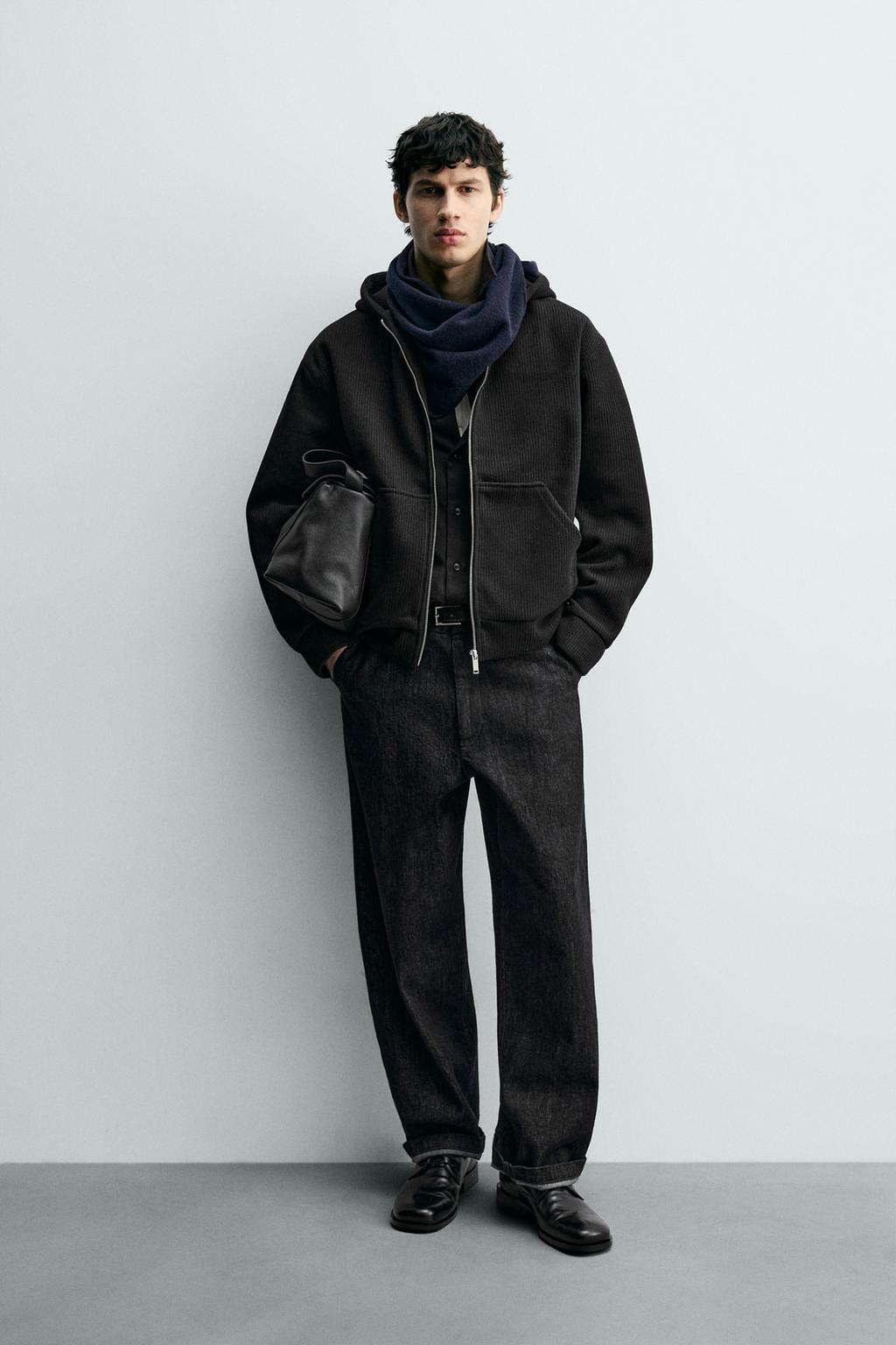 ТОЛСТОВКА С КАПЮШОНОМ И МОЛНИЕЙ В РУБЧИК