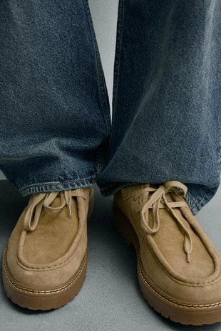 Кожаные туфли с прошитым носом- Заказать в России