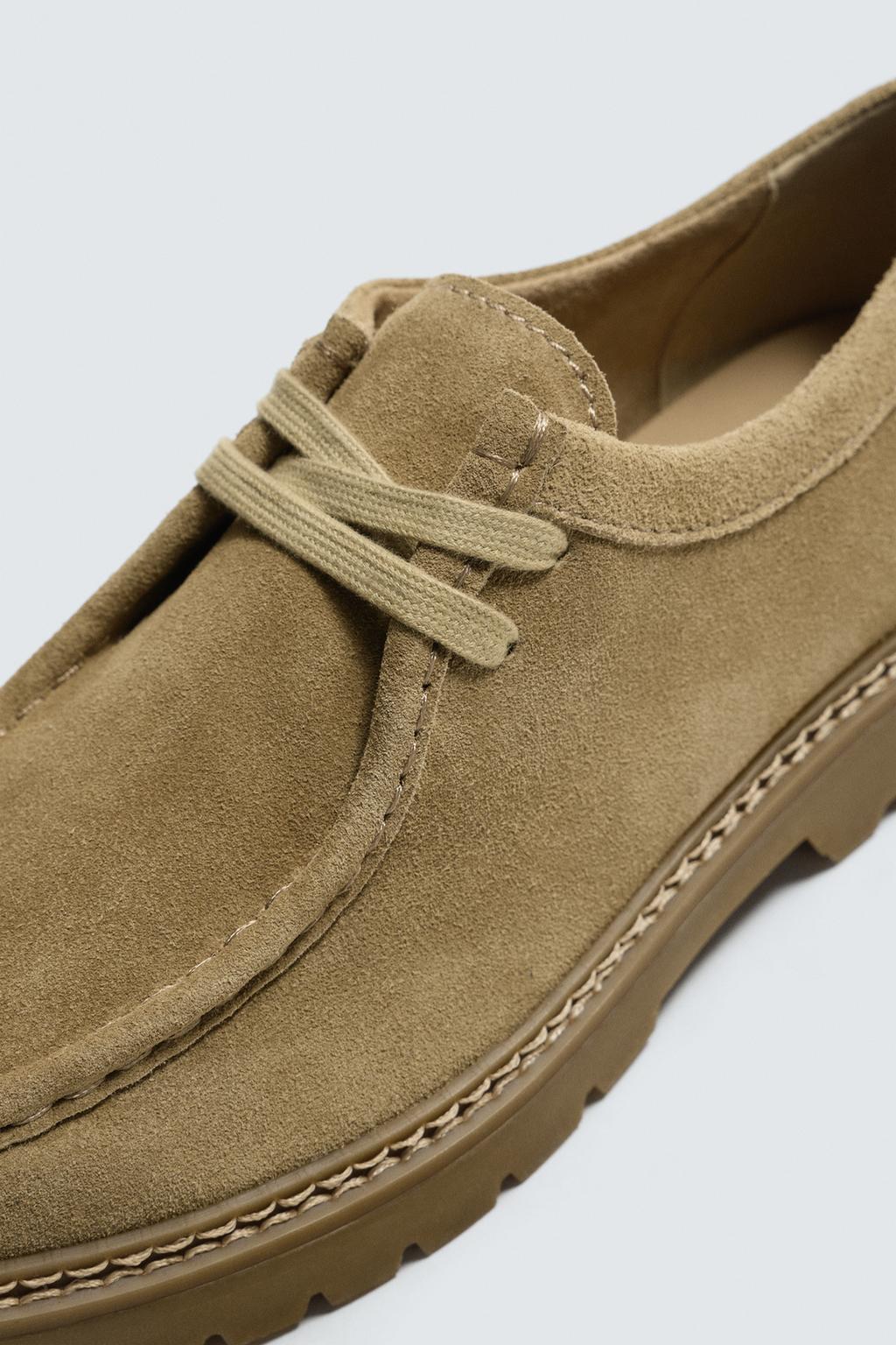 КОЖАНЫЕ ТУФЛИ С ПРОШИТЫМ НОСОМ