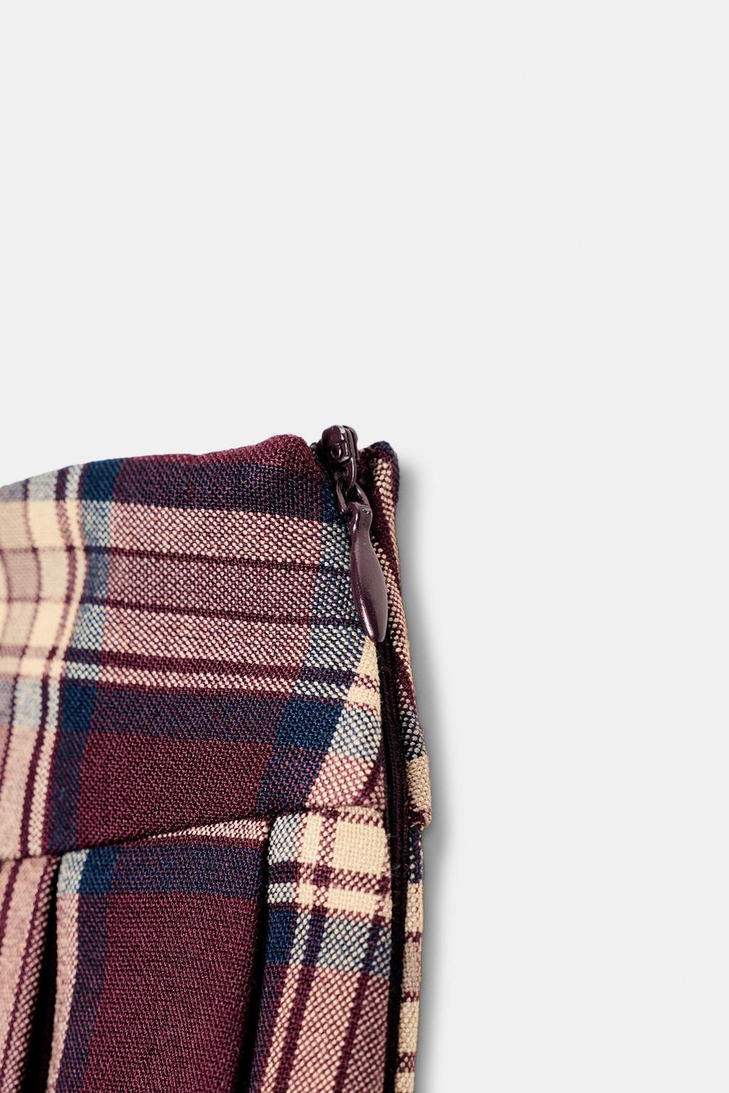 ЮБКА-ШОРТЫ В КЛЕТКУ В СКЛАДКУ