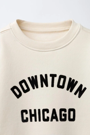 Толстовка с рельефной надписью- Заказать в России