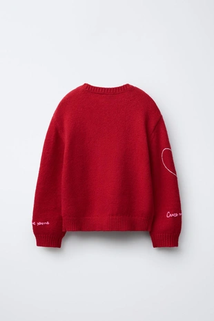 Вязаный свитер с вышивкой- Заказать в России