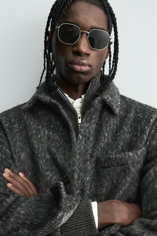 Куртка-рубашка из искусственного меха- Заказать в России