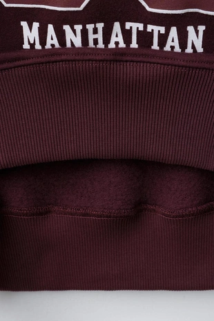 Толстовка с рукавами реглан, текстом и цифрой- Заказать в России