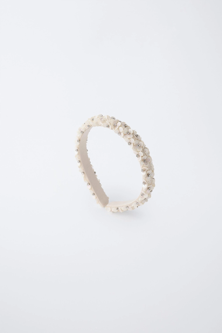 Ободок с пайетками и блестками