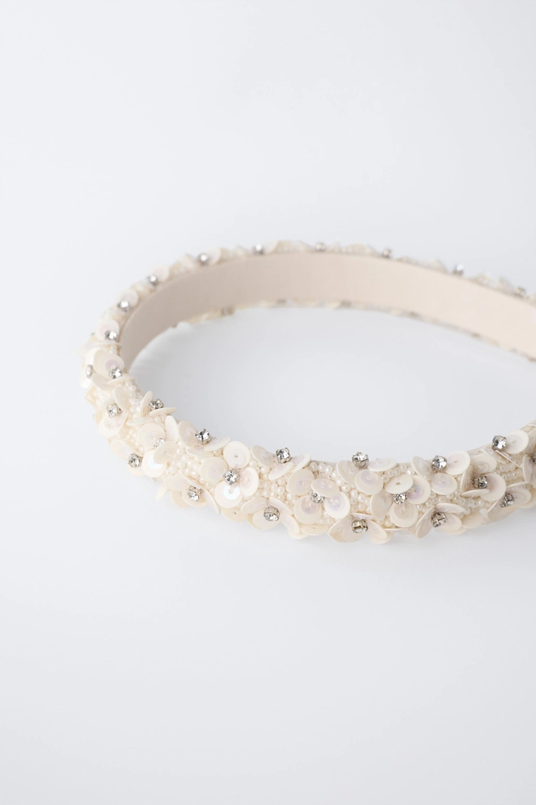 Ободок с пайетками и блестками