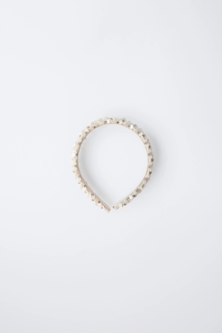 Ободок с пайетками и блестками