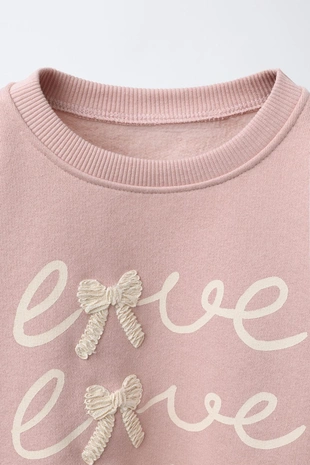 Толстовка с вышитыми бантами- Заказать в России