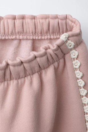 Брюки-джоггеры с цветочным кружевом- Заказать в России