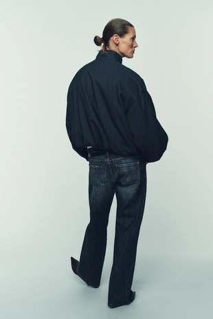 Бомбер в тонкую полоску- Заказать в России