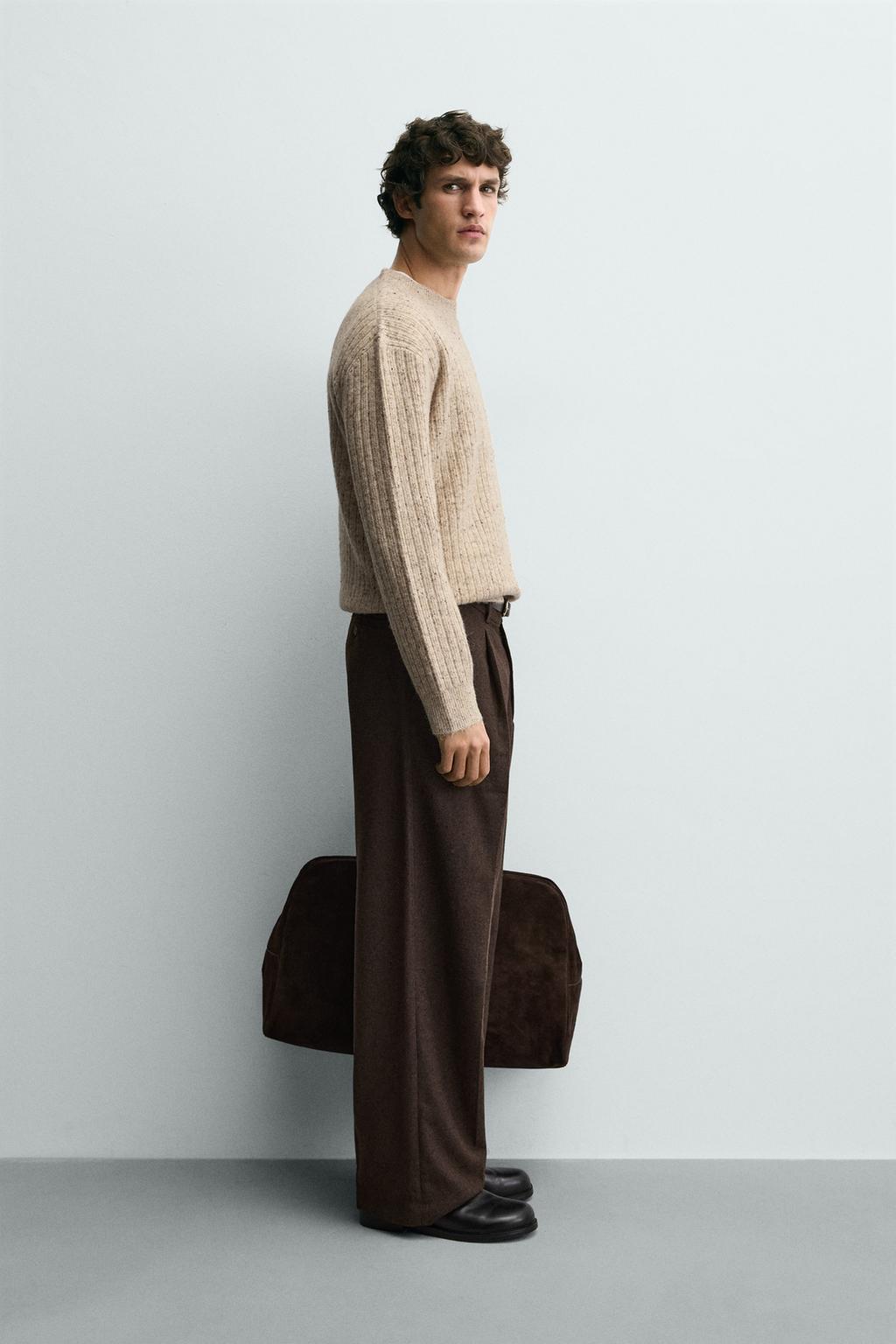 СВИТЕР В РУБЧИК С ПУГОВИЦАМИ