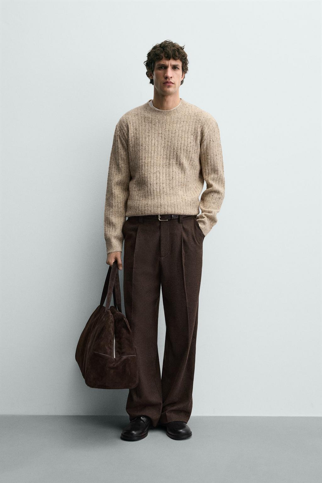 СВИТЕР В РУБЧИК С ПУГОВИЦАМИ